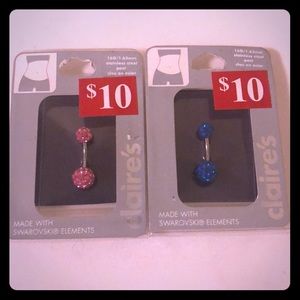 Claire’s Swarovski Belly Piercings lot of 2
